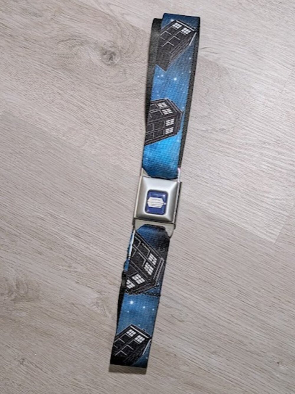 Doctor Who TARDIS Seatbelt Buckle Belt Buckle-Down Adjustable Blue Novelty